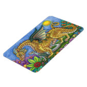 MEDIEVAL DRAGON & YOUNG, FARBIG FOLGART GARDEN MAGNET (Linke Seite)