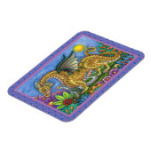 MEDIEVAL DRAGON & YOUNG, FARBIG FOLGART GARDEN MAGNET (Linke Seite)