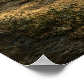 Medieval Fairy Tale Queen In Woods With Harp Poster (Ecke)