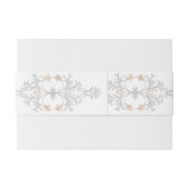 Medieval Fantasy Frame Blue Gold Etching Wedding Einladungsbanderole (Rückseitenbeispiel)