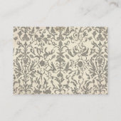 Medieval Fantasy Vintage Black Etching Wedding Begleitkarte (Rückseite)