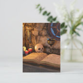 Medieval Fantasy Wizard's Study Postkarte (Stehend Vorderseite)