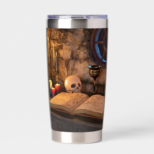Medieval Fantasy Wizard's Study Thermobecher (Vorderseite)