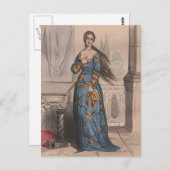 Medieval French Costume Under Charles VI  Postkarte (Vorne/Hinten)