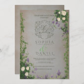 Medieval Garden Romance Wedding Invitation Einladung (Vorne/Hinten)