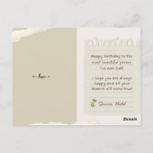 Médiéval Geburtstagskarte Postkarte (Rückseite)