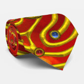 MEDIEVAL GOLD HYPER LABYRINTH MIT GEMSTONS KRAWATTE (Gerollt)