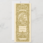 Medieval Gold Wedding Bookmark Save The Date Einladung (Vorderseite)