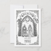 Medieval Gothic Knight Bride Groom Save The Date (Vorderseite)