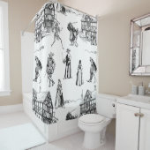 medieval gothic plague doctor skeleton toile duschvorhang (Beispiel)