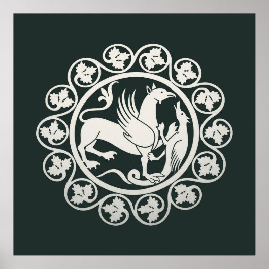 Medieval Griffin Combat Medallion Poster (Vorne)