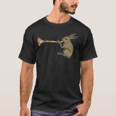 Medieval Illuminated Manuscript Trumpeting Rabbit T-Shirt (Vorderseite)