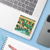 Medieval King Arthur William Morris Aufkleber (Laptop mit iPhone)