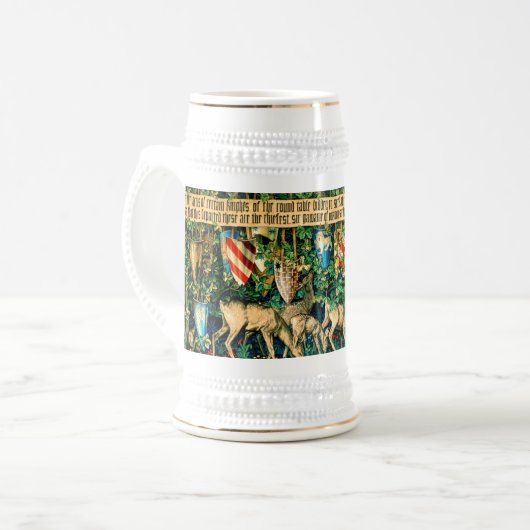 Medieval King Arthur William Morris Bierglas (Vorderseite Links)