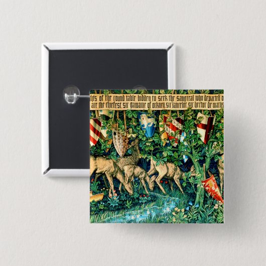 Medieval King Arthur William Morris Button (Vorne & Hinten)