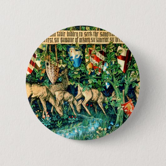 Medieval King Arthur William Morris Button (Vorderseite)