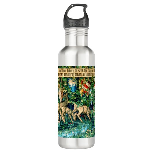Medieval King Arthur William Morris Edelstahlflasche (Vorderseite)