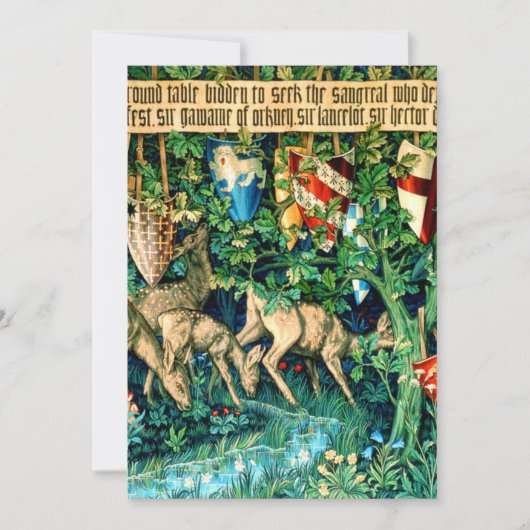 Medieval King Arthur William Morris Einladung (Vorderseite)