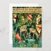Medieval King Arthur William Morris Einladung (Vorne/Hinten)