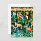 Medieval King Arthur William Morris Einladung (Vorne/Hinten)