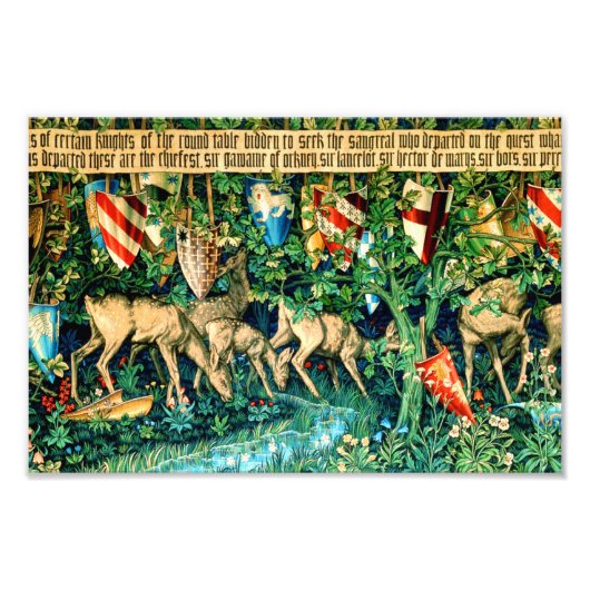 Medieval King Arthur William Morris Fotodruck (Vorne)