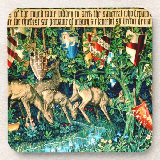 Medieval King Arthur William Morris Getränkeuntersetzer (Vorderseite)