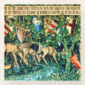 Medieval King Arthur William Morris Glasuntersetzer (Vorderseite)