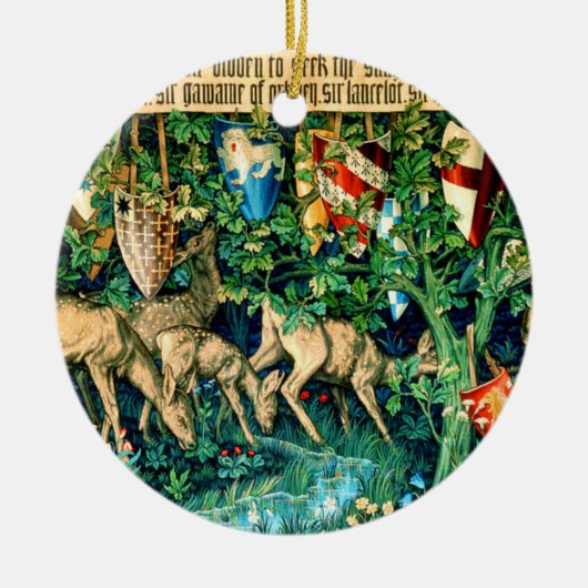 Medieval King Arthur William Morris Keramik Ornament (Vorne)