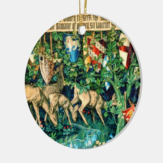 Medieval King Arthur William Morris Keramik Ornament (Links)