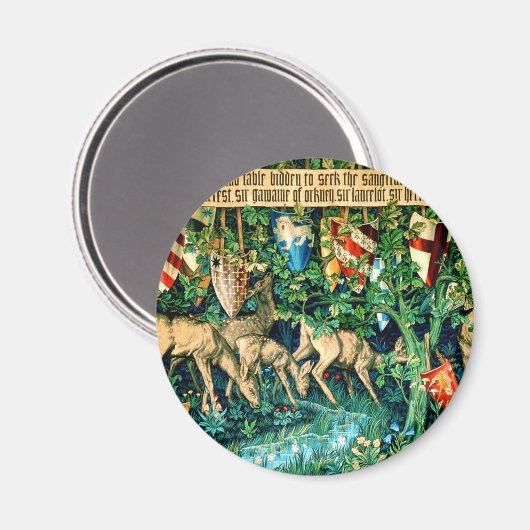 Medieval King Arthur William Morris Magnet (Vorderseite/Rückseite)