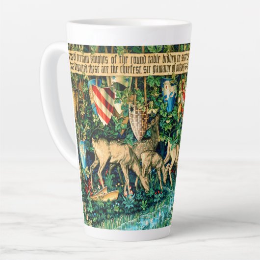 Medieval King Arthur William Morris Milchtasse (Linke Ecke)