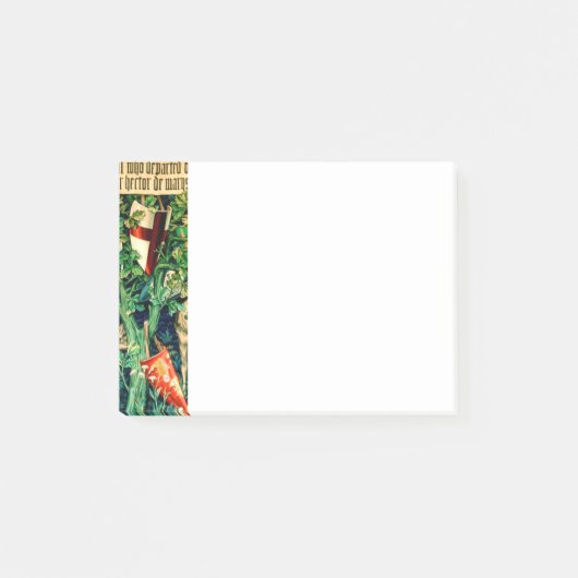 Medieval King Arthur William Morris Post-it Klebezettel (Vorderseite)