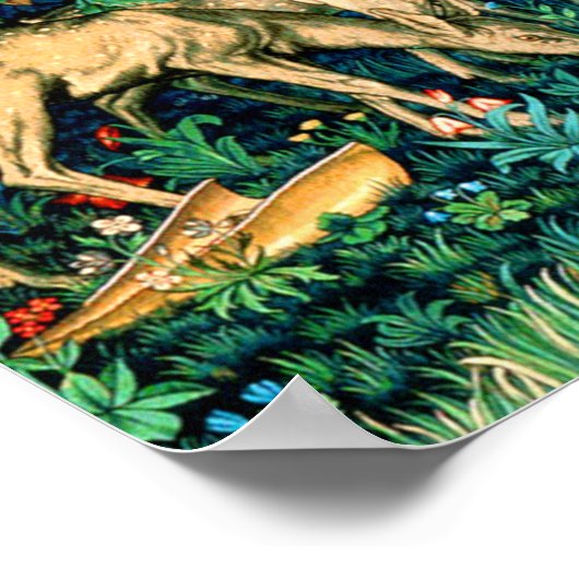 Medieval King Arthur William Morris Poster (Ecke)