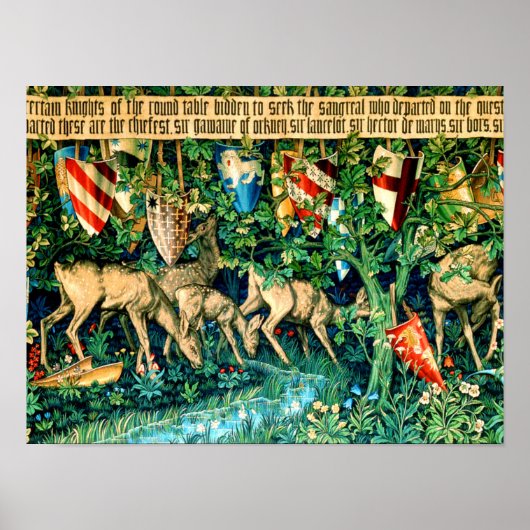 Medieval King Arthur William Morris Poster (Vorne)
