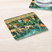 Medieval King Arthur William Morris Rechteckiger Pappuntersetzer (angewinkelt)