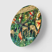 Medieval King Arthur William Morris Runde Wanduhr (Winkel)