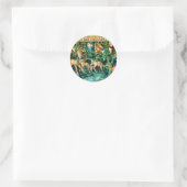 Medieval King Arthur William Morris Runder Aufkleber (Tasche)