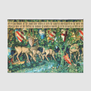 Medieval King Arthur William Morris Seidenpapier