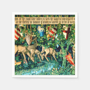 Medieval King Arthur William Morris Serviette