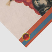 MEDIEVAL KNIGHT HELMETS MIT RED FEATHERS DRAGONS SEIDENPAPIER (Detail)