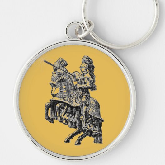 Medieval Knight Round Fantasy Key Chain Schlüsselanhänger (Vorne)