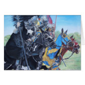 Medieval Knights Jousting Horses Art (Vorderseite (Horizontal))
