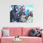 Medieval Knights Jousting Horses Art Leinwanddruck (Insitu (Wohnzimmer))