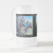 Medieval Knights Jousting Horses Art Mattglas Bierglas (Vorderseite Links)