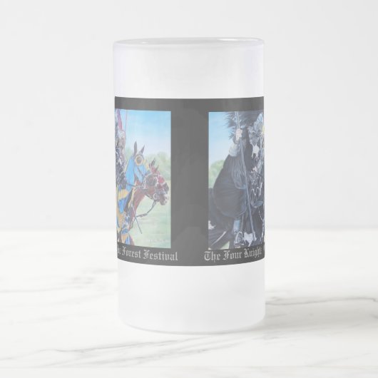 Medieval Knights Jousting Horses Art Mattglas Bierglas (Mittel)