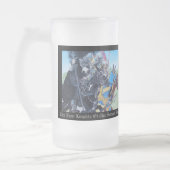 Medieval Knights Jousting Horses Art Mattglas Bierglas (Links)
