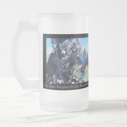 Medieval Knights Jousting Horses Art Mattglas Bierglas (Links)