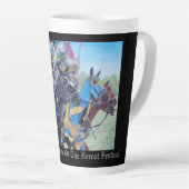 Medieval Knights Jousting Horses Art Milchtasse (Rechte Ecke)