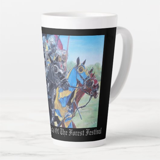 Medieval Knights Jousting Horses Art Milchtasse (Rechte Ecke)