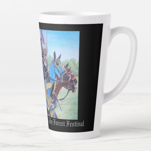 Medieval Knights Jousting Horses Art Milchtasse (Rechts)